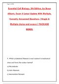 ESSENTIAL CELL BIOLOGY FINAL EXAM 2026 &ndash; 300 REAL QUESTIONS WITH CORRECT DETAILED ANSWERS