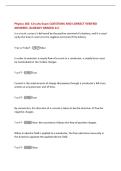Physics 202- Circuits Exam QUESTIONS AND CORRECT VERIFIED ANSWERS &vert;ALREADY GRADED A&plus;&vert;