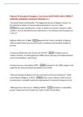 Pearson Prehospital Emergency Care Exam QUESTIONS AND CORRECT VERIFIED ANSWERS &vert;ALREADY GRADED A&plus;&vert;
