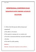 INTERPERSONAL COMPETENCE EXAM 2026 &ndash; 300 REAL QUESTIONS WITH CORRECT DETAILED ANSWERS