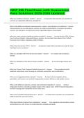 HINF 265 Final Exam with Guaranteed Pass Solutions 2025-2026 Updated&period;