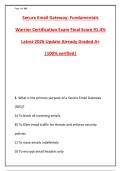 SECURE EMAIL GATEWAY EXAM &ndash; 300 REAL QUESTIONS & CORRECT ANSWERS WITH RATIONALES &vert; GUARANTEED SUCCESS