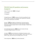 PHIL101 Exam &num;2 questions and answers Graded A&plus;