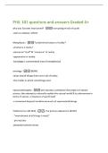 PHIL 101 questions and answers Graded A&plus;