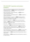 PHIL 101 UNIT 1 questions and answers Graded A&plus;