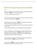 Phil 101 Test 1 questions and answers Graded A&plus;
