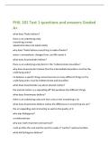PHIL 101 Test 1 questions and answers Graded A&plus;