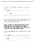 Phil 101 - Test 1 questions and answers Graded A&plus;