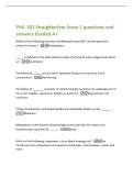 PHIL 101 Straighterline Exam 1 questions and answers Graded A&plus;