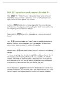 PHIL 101 questions and answers Graded A&plus;