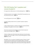 PHIL 101 Practice Test 1 questions and answers Graded A&plus;