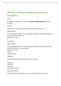 phil 101 midterm questions and answers Graded A&plus;