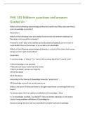 PHIL 101 Midterm questions and answers Graded A&plus;