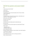 Phil 101 first questions and answers Graded A&plus;