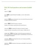PHIL 101 Final questions and answers Graded A&plus;