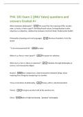 PHIL 101 Exam 1 &lpar;JMU Yates&rpar; questions and answers Graded A&plus;