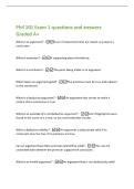Phil 101 Exam 1 questions and answers Graded A&plus;