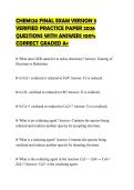 CHEM120 FINAL EXAM VERSION 3 VERIFIED PRACTICE PAPER 2026 QUESTIONS WITH ANSWERS 100&percnt; CORRECT GRADED A&plus;