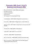 Paramedic SOE- Exam 1 &lpar;A & P&rpar; Questions and Answers 2026&period;