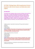 ATI TEAS 7 Biology Exam&colon; 200 Comprehensive Practice Questions with Correct Answers and Rationales Latest Update&period; 