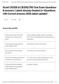 GoJet CRJ550 & CRJ550&sol;700 Oral Exam Questions & Answers &vert; Latest Already Graded A&plus; &vert;Questions with Correct Answers 2026 latest update&excl;&excl;