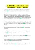 PB 360 Exam 2 UPDATED ACTUAL  Questions and CORRECT Answers 