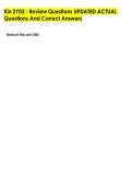 Kin 2Y03 - Review Questions UPDATED ACTUAL  Questions And Correct Answers 