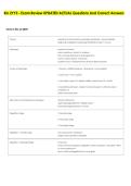 Kin 2YY3 - Exam Review UPDATED ACTUAL Questions And Correct Answers 