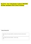 Kin 2YY3 - Test 1 &lpar;Respiratory System&rpar; UPDATED  ACTUAL Questions And Correct Answers 