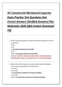 ICC Commercial Mechanical Inspector  Exam Practice Test Questions And  Correct Answers &lpar;Verified Answers&rpar; Plus  Rationales 2026 Q&A Instant Download  Pdf 