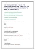 NCCCO CORE CERTIFICATION EXAM PREP 2025&sol;2026 WITH 150 ACTUAL EXAM QUESTIONS AND CORRECT ANSWERS&sol; REAL NCCCO CORE EXAM 2025 &lpar;BRAND NEW&excl;&excl;&rpar;