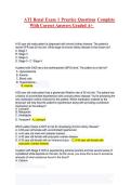 ATI Renal Exam 1 Practice Questions Complete With Correct Answers Graded A&plus; 