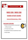 NSG 530 &sol; NSG 530 EXAM 4 STUDY GUIDE  Advanced Pathophysiology &ndash; Wilkes