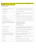 Management 366 - Kansas State University &lpar;Final Exam&rpar; UPDATED ACTUAL  Questions And Correct Answers 