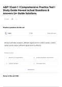 A&P 1 Exam 1 &vert; Comprehensive Practice Test &vert; Study Guide Newest Actual Questions & Answers &lpar;A&plus; Guide Solutions&period;