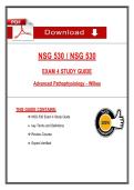 NSG 530 &sol; NSG 530 EXAM 4 STUDY GUIDE Advanced Pathophysiology - Wilkes