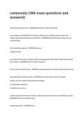 community CMS exam questions and answers