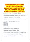 ENVOY EXAM QUESTIONS WITH  CORRECT SOLUTIONS&vert;&vert;100&percnt;  GUARANTEED PASS&vert;&vert; ALREADY A&plus;  GRADED&vert;&vert;&vert;UPDATED 2026&sol;2027  SYLLABUS&vert;&vert;<<RECENT VERSION>> 