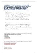 WGU D265 Critical Thinking Reason and Evidence Objective Assessment Exam Questions and Detailed Answers Complete Study Guide