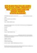 NFPA 99 6040 PRACTICE SET EXAM &vert;&vert;  2026 &lpar;ACTUAL EXAM&rpar; &vert; FREQUENTLY  MOST TESTED QUESTIONS AND  VERIFIED ANSWERS  UPDATED &commat; 20262027