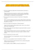 NURS6512 ADVANCED HEALTH ASSESSMENT FINAL EXAM COMPLETE QUESTIONS AND CORRECT ANSWERS &lpar;2026&sol;2027&rpar;