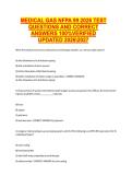 MEDICAL GAS NFPA 99 2026 TEST  QUESTIONS AND CORRECT  ANSWERS 100&percnt;VERIFIED  UPDATED 20262027 