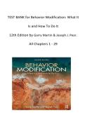 TEST BANK for Behavior Modification&colon; What It Is and How To Do It 12th Edition by Garry Martin & Joseph J&period; Pear&period; All Chapters 1 - 29 