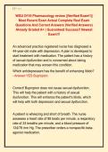 WGU D116 Pharmacology review &vert;&vert;Verified Exam&excl;&excl;&vert;&vert;  Most Recent Exam Actual Complete Real Exam  Questions And Correct Answers &lpar;Verified Answers&rpar;  Already Graded A&plus; &vert; Guaranteed Success&excl;&excl; Newest  Exam&excl;&excl;&excl;