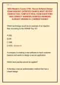 WGU Master's Course C706 - Secure Software Design  EXAM 2026&sol;2027 &vert;&vert;VERIFIED EXAM&excl;&excl;&excl;&vert;&vert; MOST RECENT  EXAM ACTUAL COMPLETE REAL EXAM QUESTIONS  AND CORRECT ANSWERS &lpar;VERIFIED ANSWERS&rpar;  ALREADY GRADED A&plus; &vert;&vert; NEWEST EXAM&excl;&excl;&excl;
