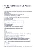 CD 225 Test 3 Questions with Accurate Answers