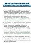 ATI PRACTICE EXAMINATION 2026 QUESTIONS WITH ANSWERS GRADED A&plus;