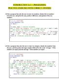 Introduction to C&plus;&plus; Programming Practice Exercises with Detailed Answers Complete Study Guide