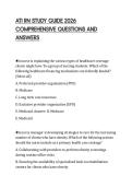 ATI RN STUDY GUIDE 2026 COMPREHENSIVE QUESTIONS AND ANSWERS