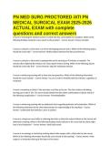 PN MED SURG PROCTORED ATI PN MEDICAL SURGICAL EXAM 2025-2026 ACTUAL EXAM